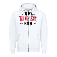 White in my lover era Zipper Hoodie - MaliasSmallBusiness