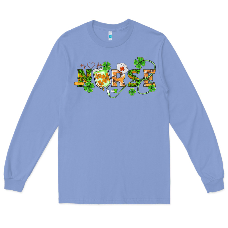 St Patricks Day Nurse Long Sleeve Tee by BarkalooDesign | Teevron