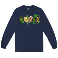 Navy st patricks day nurse Long Sleeve Tee - BarkalooDesign