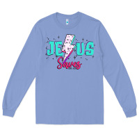 Colony Blue jesus saves Long Sleeve Tee - JahusDesignShop