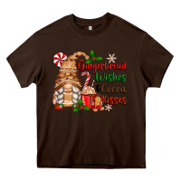 Chocolate Brown gingerbread wishes and cocoa kisses Heavy Core Tee - Zillion Design Studio