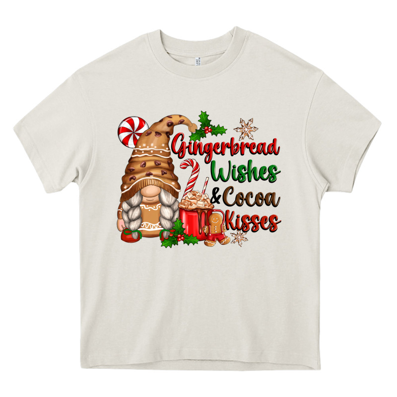 Gingerbread Wishes And Cocoa Kisses Heavy Core Tee by Zillion Design Studio | Teevron