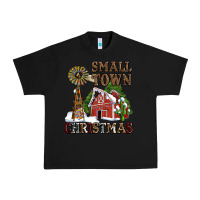 Black small town christmas with barn and cactus Urban Heavy Tee - AdoDesignShop