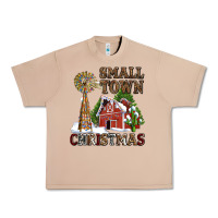 Burro small town christmas with barn and cactus Urban Heavy Tee - AdoDesignShop