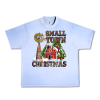 Grape Ice small town christmas with barn and cactus Urban Heavy Tee - AdoDesignShop