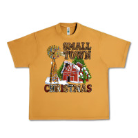 Peanut Butter small town christmas with barn and cactus Urban Heavy Tee - AdoDesignShop