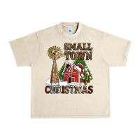 Sandshell small town christmas with barn and cactus Urban Heavy Tee - AdoDesignShop