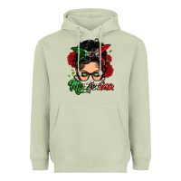 Matcha mexicana woman messy bun Heavyweight Hoodie - LillyAllenDesigns