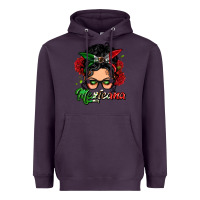 Plum mexicana woman messy bun Heavyweight Hoodie - LillyAllenDesigns