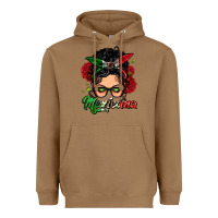 Toasted Coconut mexicana woman messy bun Heavyweight Hoodie - LillyAllenDesigns
