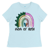 Baby Blue mom of both rainbow Ladies Tee - MaliasSmallBusiness