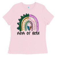 Bubblegum Pink mom of both rainbow Ladies Tee - MaliasSmallBusiness