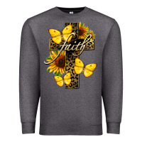 Charcoal Heather Western Faith Premium Sweatshirt - LillyAllenDesigns
