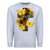Heather Grey Western Faith Premium Sweatshirt - LillyAllenDesigns
