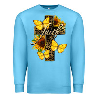 Ocean Blue Western Faith Premium Sweatshirt - LillyAllenDesigns