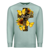 Seafoam Western Faith Premium Sweatshirt - LillyAllenDesigns