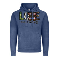Vintage Denim love our troops Vintage Hoodie - CowhideDigitalArt