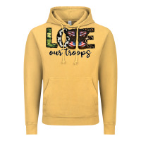 Vintage Mustard love our troops Vintage Hoodie - CowhideDigitalArt
