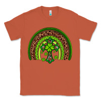 Copper Western Shamrock Cross Rainbow Classic Tee - Artiststas