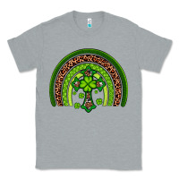 Heather Grey Western Shamrock Cross Rainbow Classic Tee - Artiststas