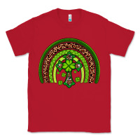 Red Western Shamrock Cross Rainbow Classic Tee - Artiststas