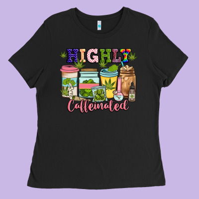 Highly Caffeinated Ladies Tee Designed By Jahusdesignshop