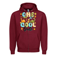 Burgundy one cool dude Zipper Hoodie - MaliasSmallBusiness