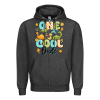 Charcoal Heather one cool dude Zipper Hoodie - MaliasSmallBusiness