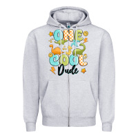 Heather Grey one cool dude Zipper Hoodie - MaliasSmallBusiness