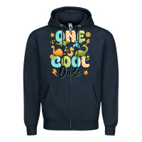 Navy one cool dude Zipper Hoodie - MaliasSmallBusiness