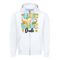 White one cool dude Zipper Hoodie - MaliasSmallBusiness
