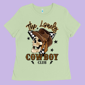 The Lonely Cowboy Club Ladies Tee Designed By Maliassmallbusiness