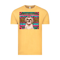 Vintage Mustard shih tzu floral tumbler Vintage Tee - JahusDesignShop