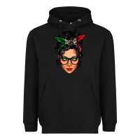 Black mexican latina girl messy bun Heavyweight Hoodie - LillyAllenDesigns