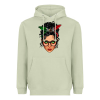Matcha mexican latina girl messy bun Heavyweight Hoodie - LillyAllenDesigns