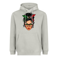 Moon Dust mexican latina girl messy bun Heavyweight Hoodie - LillyAllenDesigns