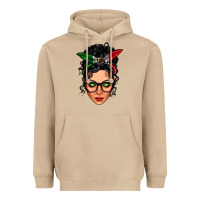 Mushroom mexican latina girl messy bun Heavyweight Hoodie - LillyAllenDesigns