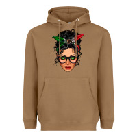 Toasted Coconut mexican latina girl messy bun Heavyweight Hoodie - LillyAllenDesigns