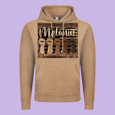 Melanin American Flag Vintage Hoodie Designed By Hra Design Shop