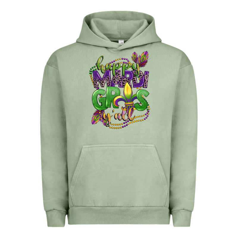 Happy Mardi Gras Yall Urban Hoodie by CowGirlArtShop | Teevron