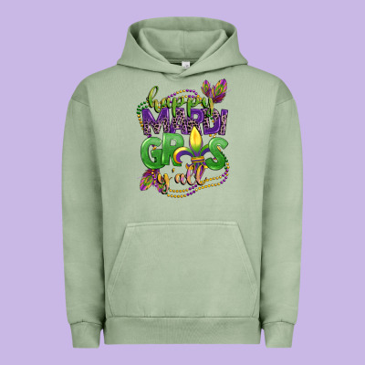 Happy Mardi Gras Yall Urban Hoodie Designed By Cowgirlartshop