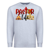 Heather Grey Pastor Life Premium Sweatshirt - LillyAllenDesigns