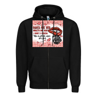 Black roses are red violets are blue i have 5  fingers t Zipper Hoodie - MaliasSmallBusiness