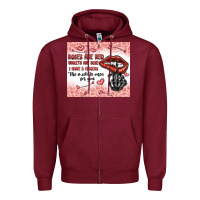 Burgundy roses are red violets are blue i have 5  fingers t Zipper Hoodie - MaliasSmallBusiness