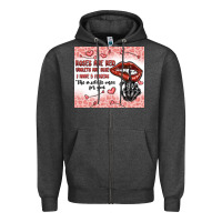 Charcoal Heather roses are red violets are blue i have 5  fingers t Zipper Hoodie - MaliasSmallBusiness