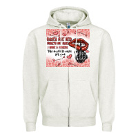 Oatmeal Heather roses are red violets are blue i have 5  fingers t Zipper Hoodie - MaliasSmallBusiness