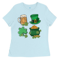 Baby Blue pot of gold Ladies Tee - MaliasSmallBusiness