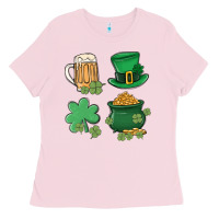 Bubblegum Pink pot of gold Ladies Tee - MaliasSmallBusiness
