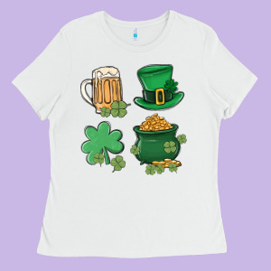 Pot Of Gold Ladies Tee Designed By Maliassmallbusiness