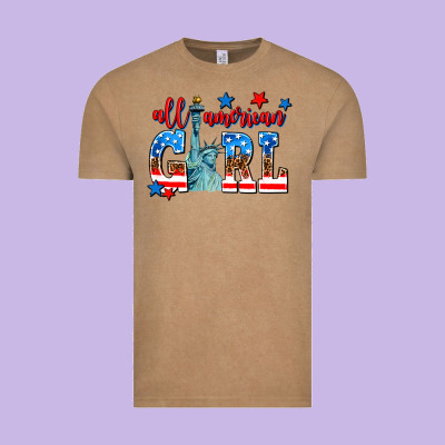 All American Girl Vintage Tee Designed By Adodesignshop